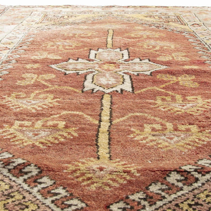 Oriental Rug Anatolian Handwoven Wool On Wool 103 x 158 Cm - 3' 5'' x 5' 3'' Orange C011 ER01