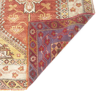 Oriental Rug Anatolian Handwoven Wool On Wool 103 x 158 Cm - 3' 5'' x 5' 3'' Orange C011 ER01