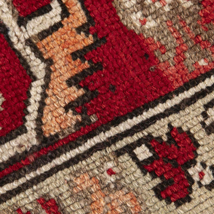 Oriental Rug Anatolian Handwoven Wool On Wool 108 x 165 Cm - 3' 7'' x 5' 5'' Red C014 ER01