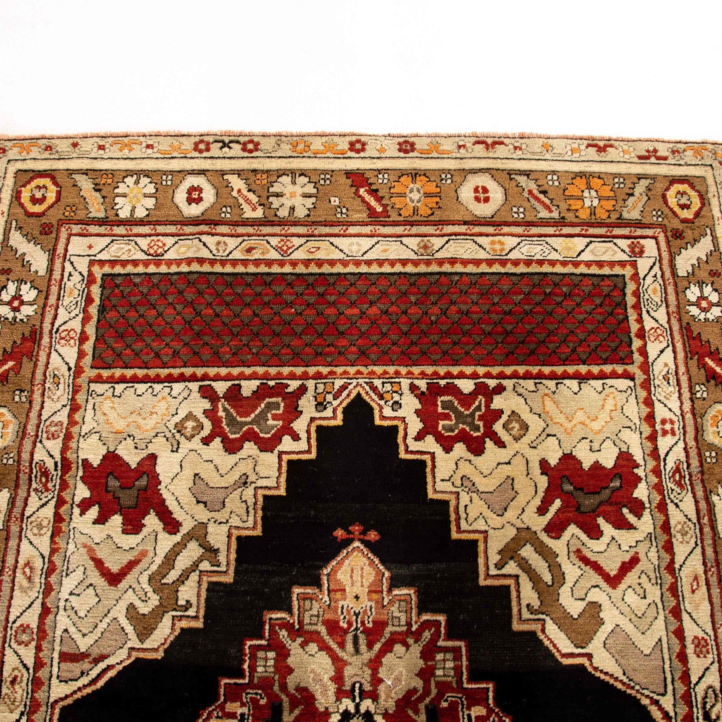 Oriental Rug Anatolian Handwoven Wool On Wool 110 x 171 Cm - 3' 8'' x 5' 8'' Black C002 ER01