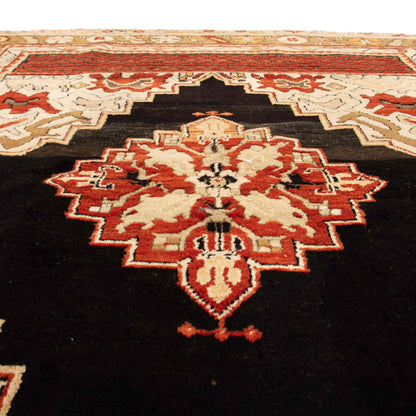 Oriental Rug Anatolian Handwoven Wool On Wool 110 x 171 Cm - 3' 8'' x 5' 8'' Black C002 ER01