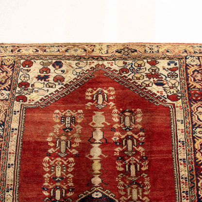 Oriental Rug Anatolian Handwoven Wool On Wool 116 x 152 Cm - 3' 10'' x 5' Red C014 ER01