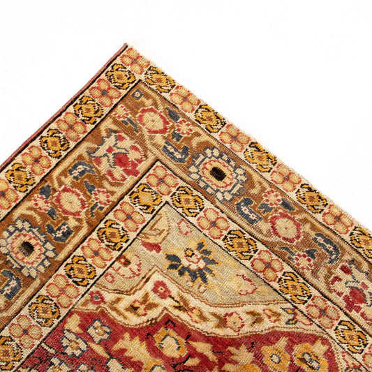 Oriental Rug Anatolian Handwoven Wool On Wool 124 x 177 Cm - 4' 1'' x 5' 10'' Sand C007 ER01