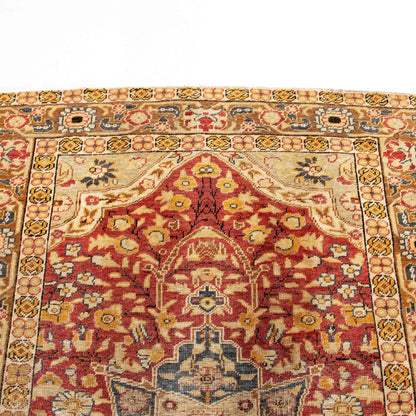 Oriental Rug Anatolian Handwoven Wool On Wool 124 x 177 Cm - 4' 1'' x 5' 10'' Sand C007 ER01