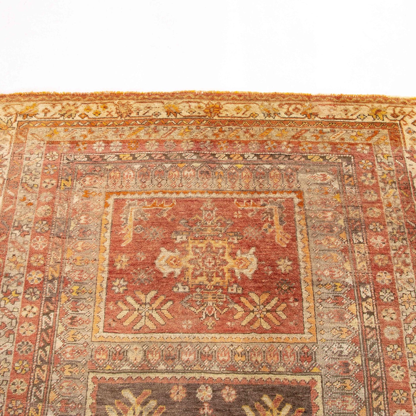 Oriental Rug Anatolian Handwoven Wool On Wool 124 x 186 Cm - 4' 1'' x 6' 2'' Orange C011 ER01