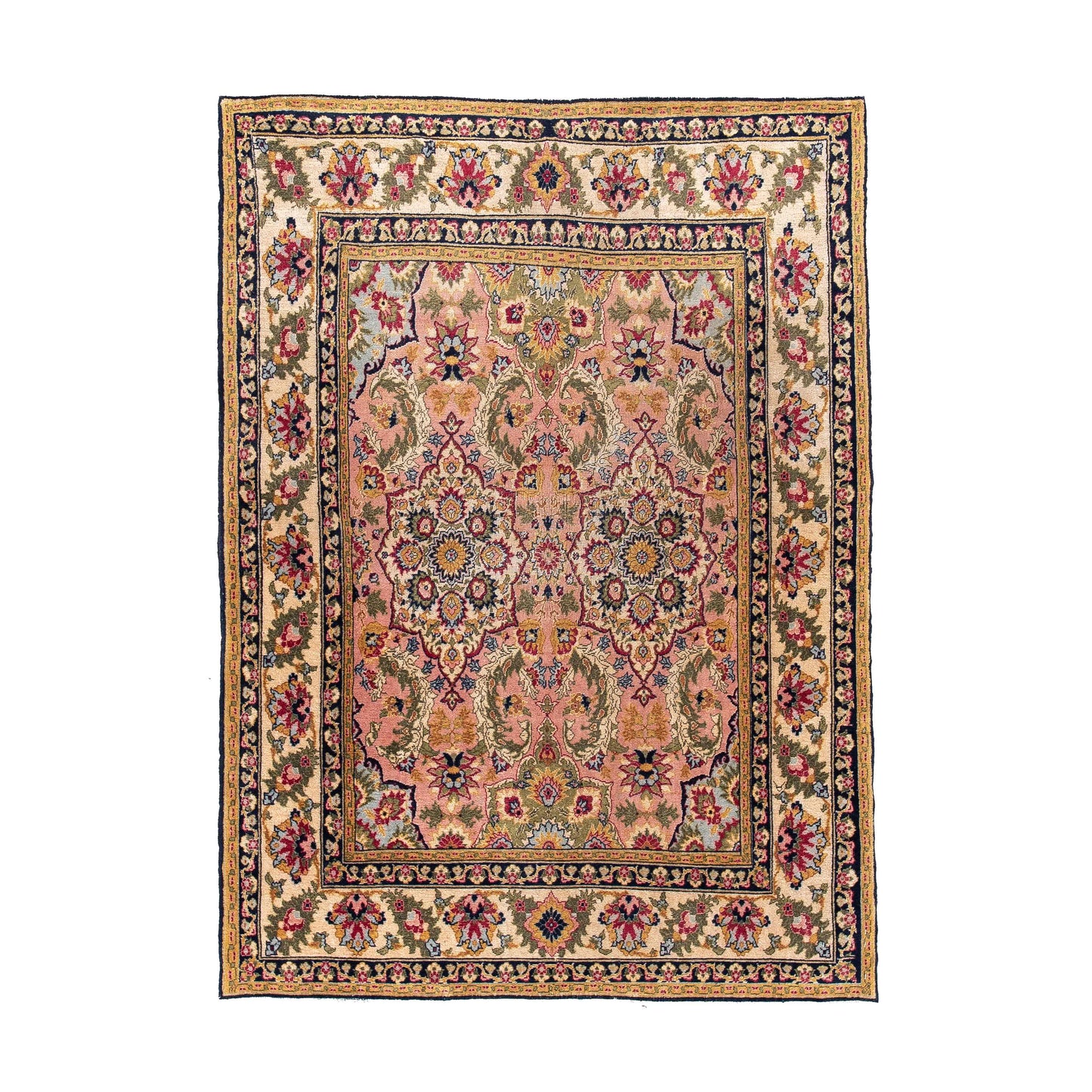 Oriental Rug Anatolian Handwoven Wool On Wool 126 x 182 Cm - 4' 2'' x 6' Pink C004 ER01