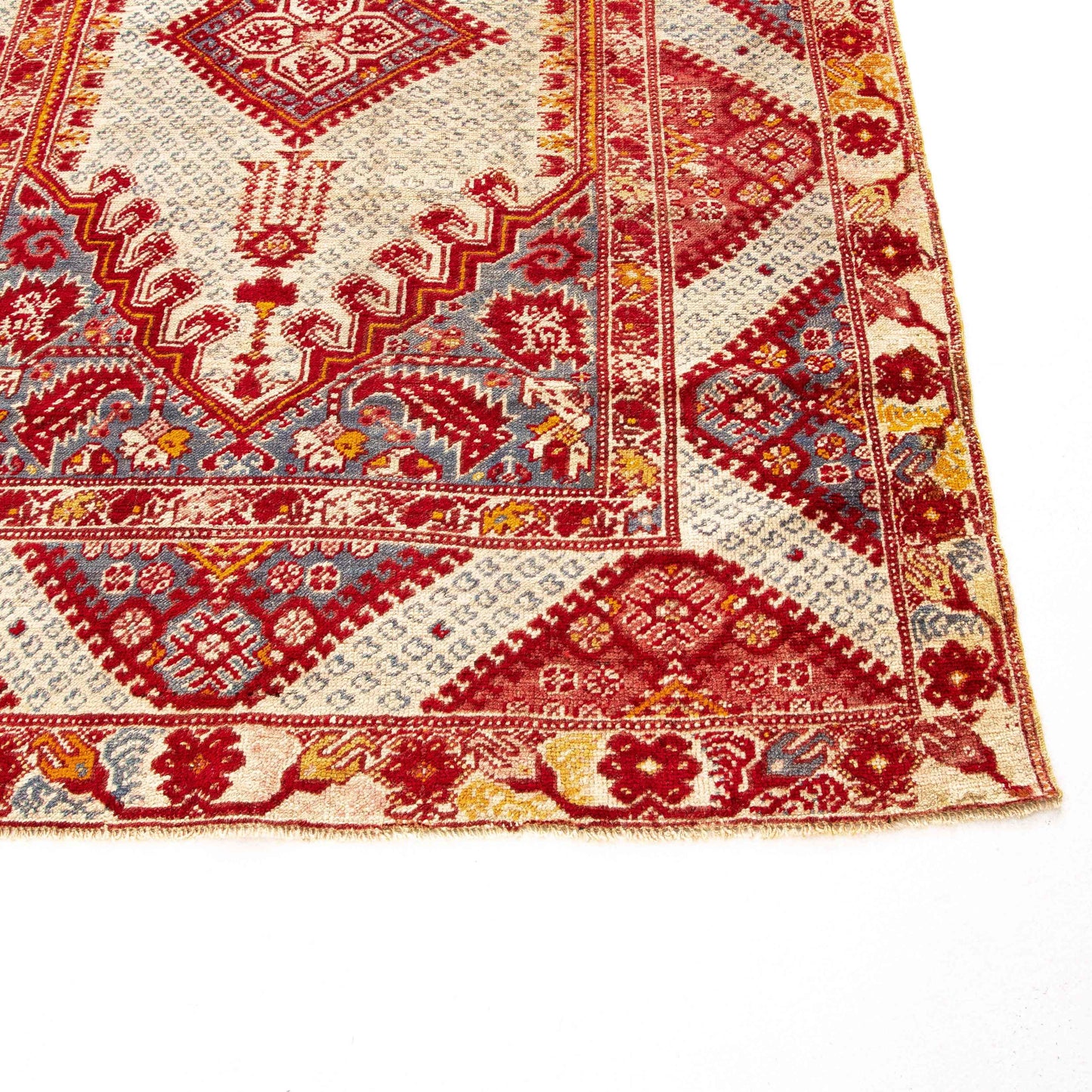 Oriental Rug Anatolian Handwoven Wool On Wool 127 x 181 Cm - 4' 2'' x 6' Red C014 ER01