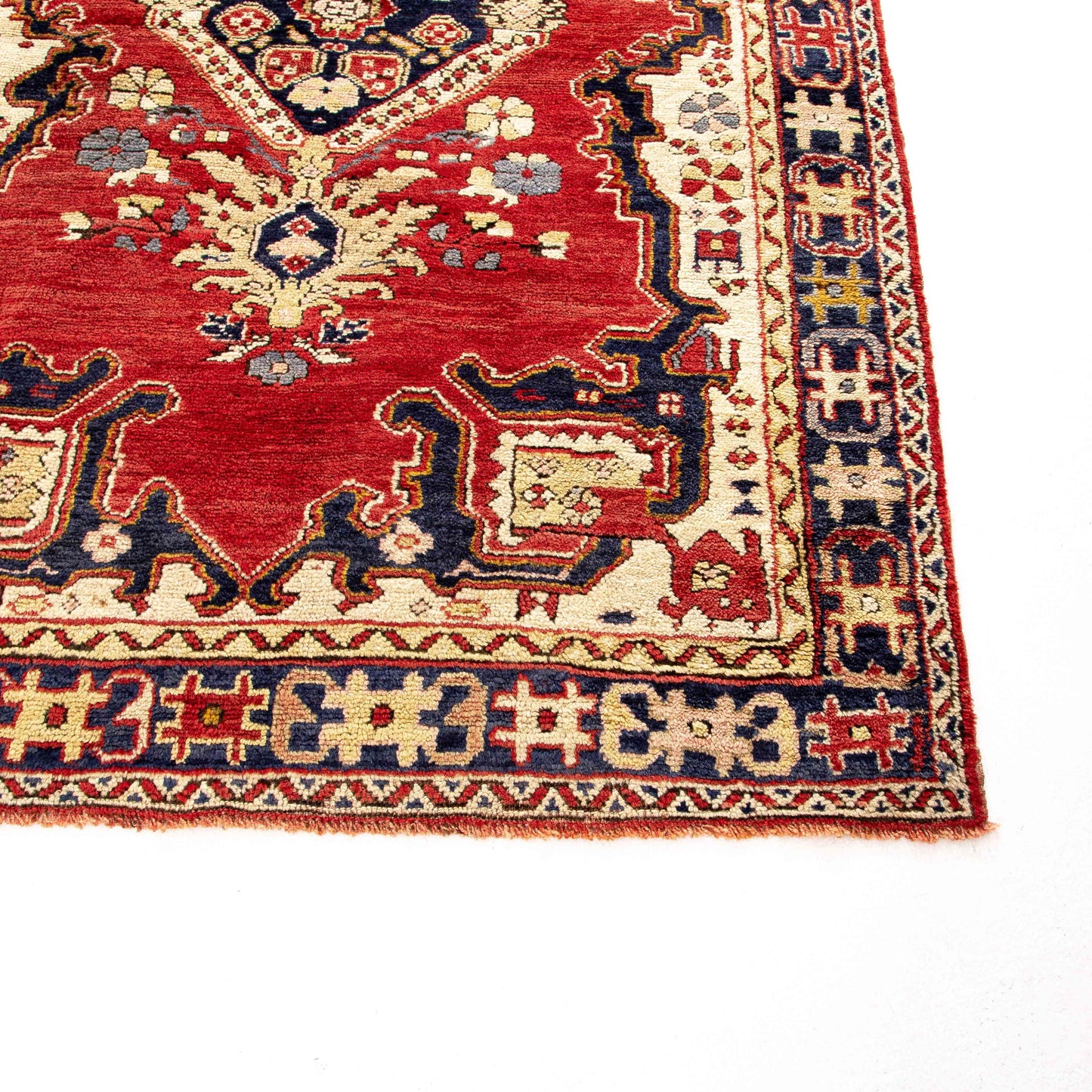 Oriental Rug Anatolian Handwoven Wool On Wool 127 x 184 Cm - 4' 2'' x 6' 1'' Red C014 ER01