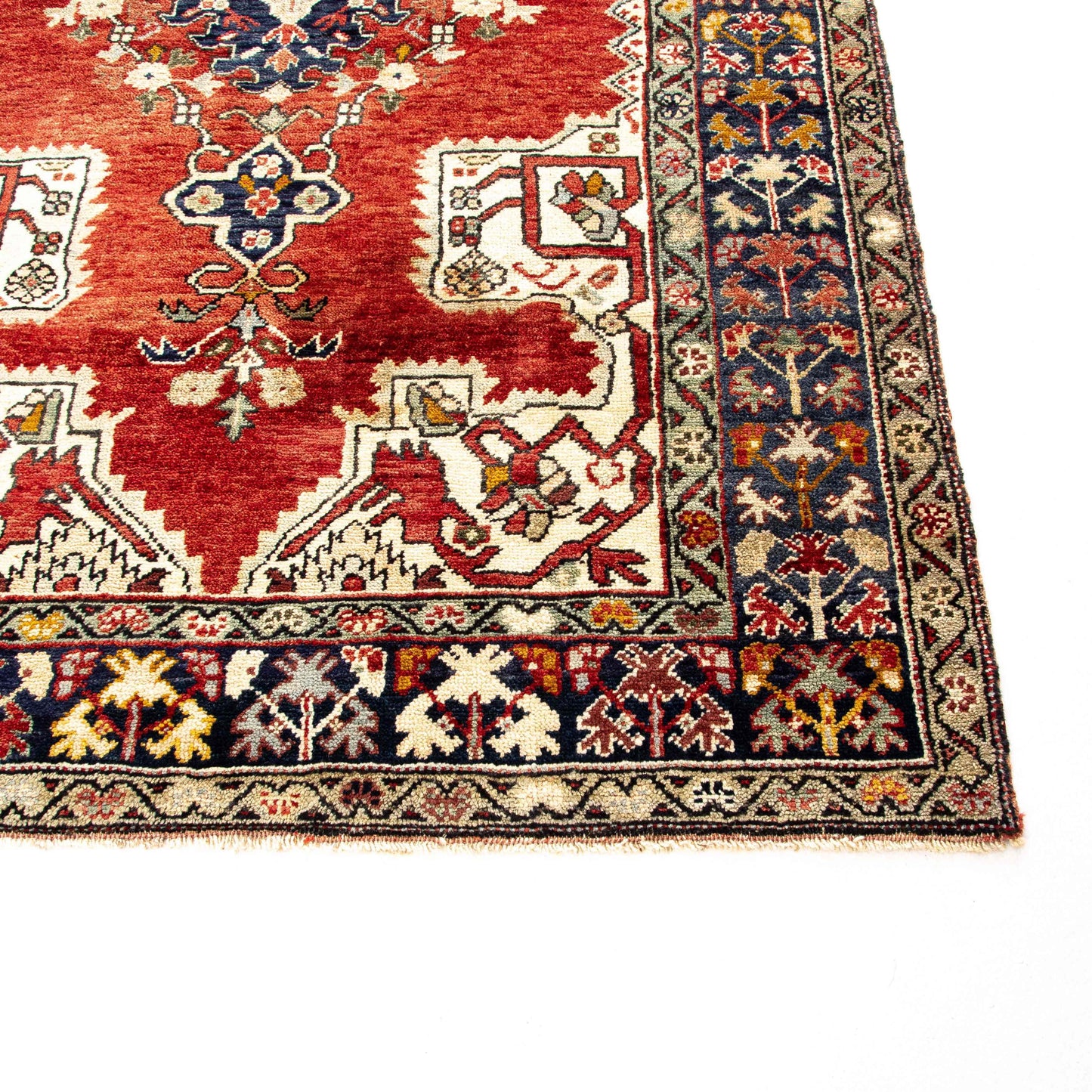 Oriental Rug Anatolian Handwoven Wool On Wool 130 x 210 Cm - 4' 4'' x 6' 11'' Red C014 ER12