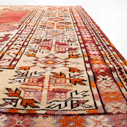 Oriental Rug Anatolian Handwoven Wool On Wool 131 x 170 Cm - 4' 4'' x 5' 7'' Red C014 ER01