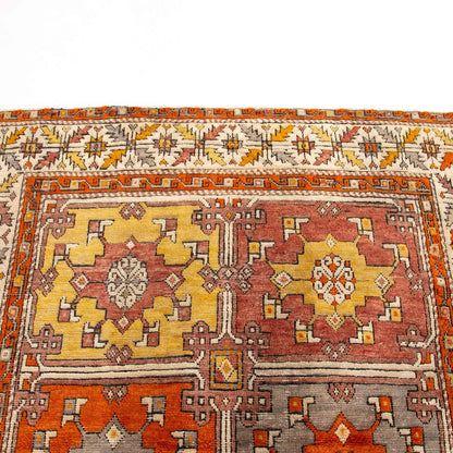 Oriental Rug Anatolian Handwoven Wool On Wool 147 x 196 Cm - 4' 10'' x 6' 6'' Red C014 ER12