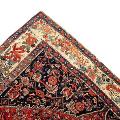 Oriental Rug Anatolian Handwoven Wool On Wool 148 x 225 Cm - 4' 11'' x 7' 5'' Red C014 ER12