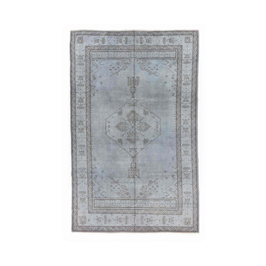 Oriental Rug Anatolian Handwoven Wool On Wool 205 X 330 Cm - 6' 9'' X 10' 10'' Grey C008 ER23