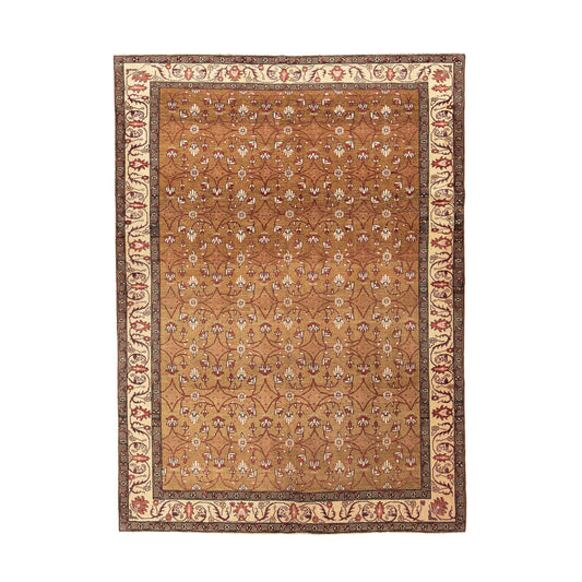 Oriental Rug Anatolian Handwoven Wool On Wool 214 x 283 Cm - 7' 1'' x 9' 4'' Brown C005 ER23