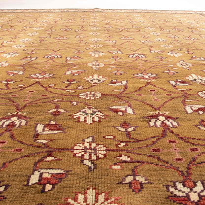 Oriental Rug Anatolian Handwoven Wool On Wool 214 x 283 Cm - 7' 1'' x 9' 4'' Brown C005 ER23