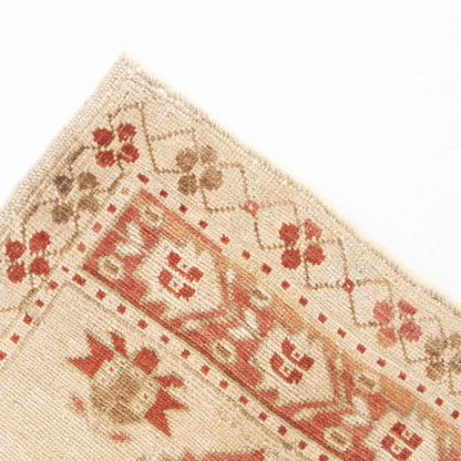 Oriental Rug Anatolian Handwoven Wool On Wool 50 x 100 Cm - 1' 8'' x 3' 4'' Red C014 ER01