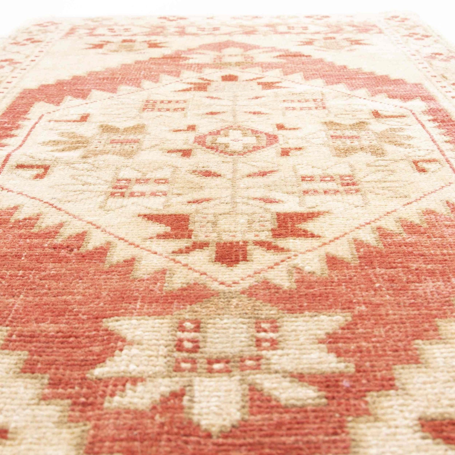 Oriental Rug Anatolian Handwoven Wool On Wool 50 x 100 Cm - 1' 8'' x 3' 4'' Red C014 ER01