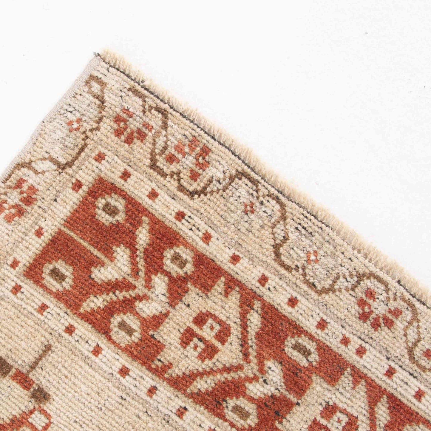 Oriental Rug Anatolian Handwoven Wool On Wool 50 x 115 Cm - 1' 8'' x 3' 10'' Red C014 ER01