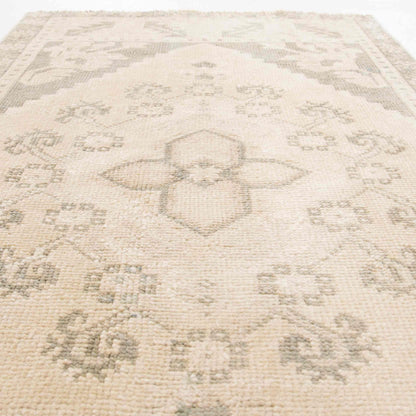 Oriental Rug Anatolian Handwoven Wool On Wool 55 x 120 Cm - 1' 10'' x 4' Sand C007 ER01