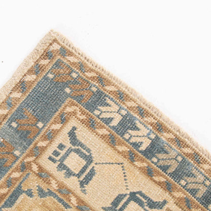 Oriental Rug Anatolian Handwoven Wool On Wool 58 x 110 Cm - 1' 11'' x 3' 8'' Sand C007 ER01