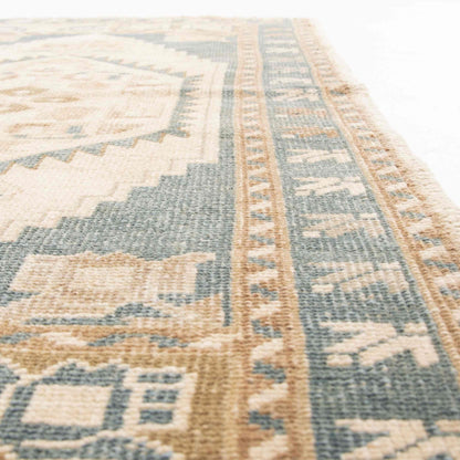 Oriental Rug Anatolian Handwoven Wool On Wool 58 x 110 Cm - 1' 11'' x 3' 8'' Sand C007 ER01