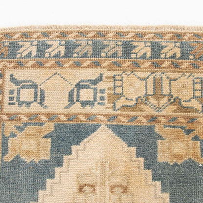 Oriental Rug Anatolian Handwoven Wool On Wool 58 x 110 Cm - 1' 11'' x 3' 8'' Sand C007 ER01