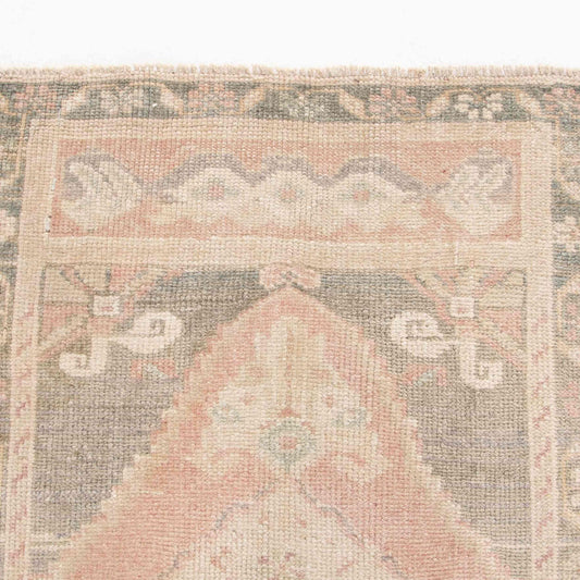 Oriental Rug Anatolian Handwoven Wool On Wool 58 x 110 Cm - 1' 11'' x 3' 8'' Sand C007 ER01