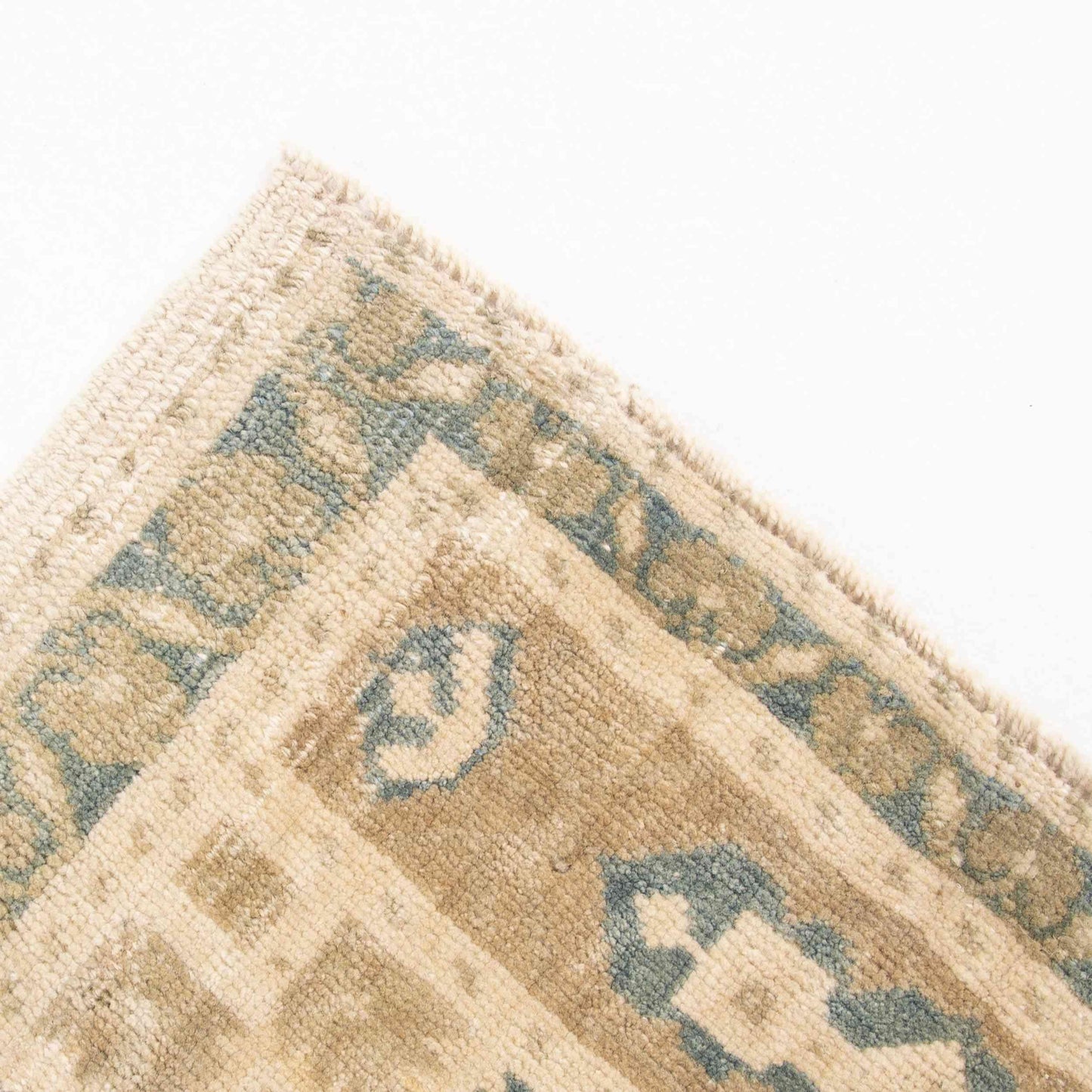 Oriental Rug Anatolian Handwoven Wool On Wool 60 x 110 Cm - 2' x 3' 8'' Sand C007 ER01