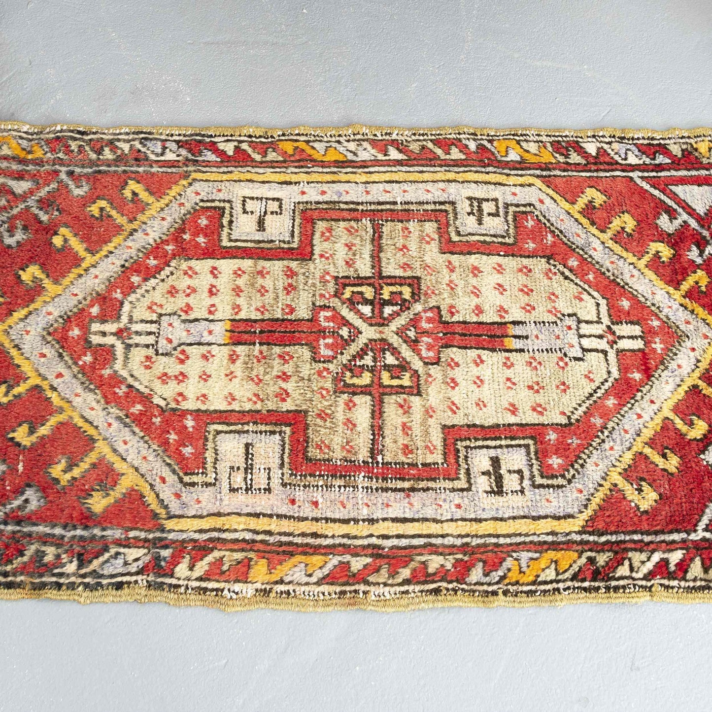 Oriental Rug Anatolian Handwoven Wool On Wool 60 x 90 Cm - 2' x 3' Red C014 ER01