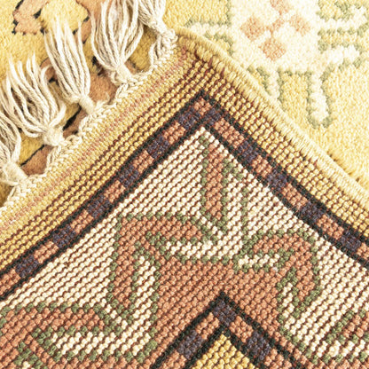 Oriental Rug Anatolian Handwoven Wool On Wool 69 x 85 Cm - 2' 4'' x 2' 10'' Yellow C006 ER01