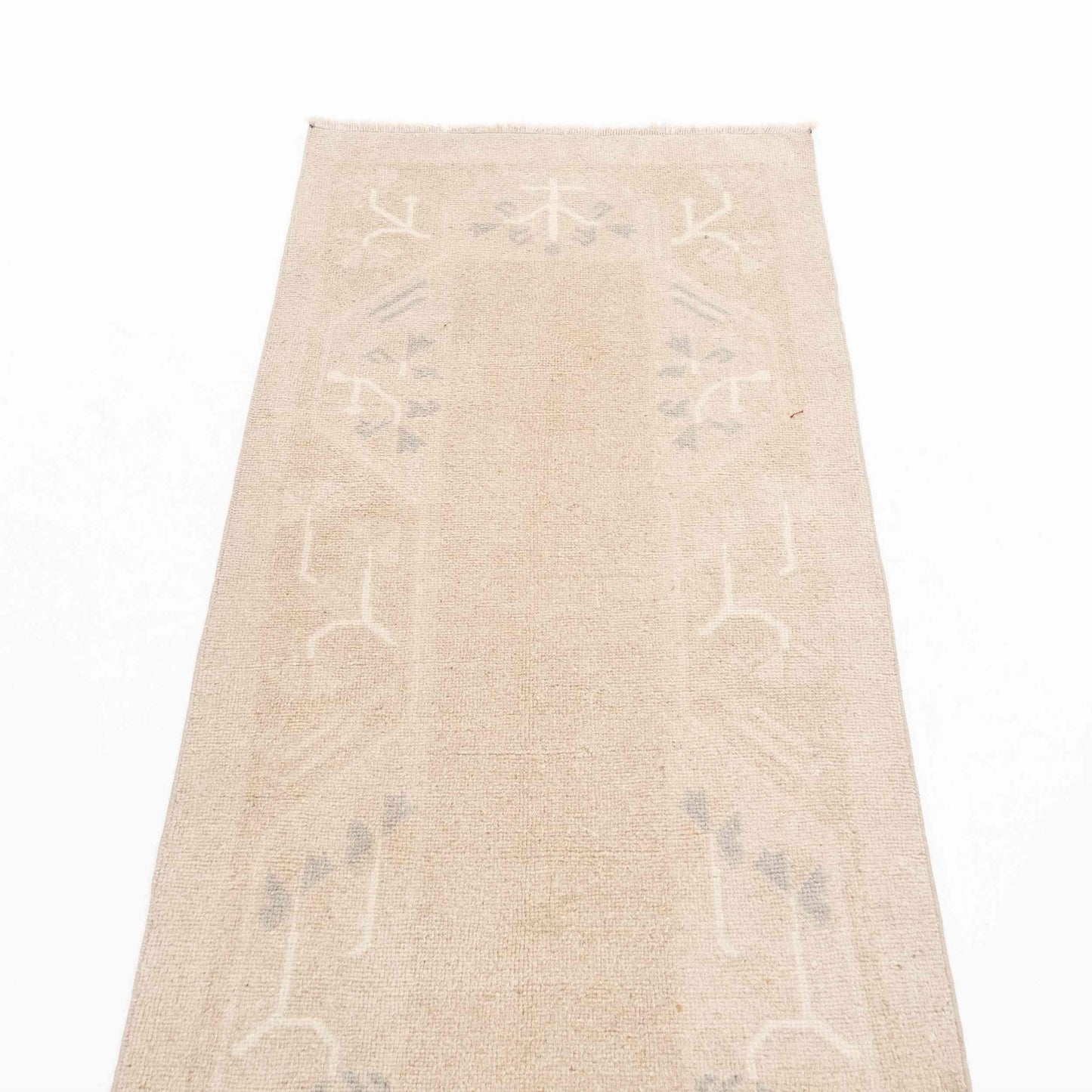 Oriental Rug Anatolian Handwoven Wool On Wool 73 x 256 Cm - 2' 5'' x 8' 5'' Sand C007 ER01