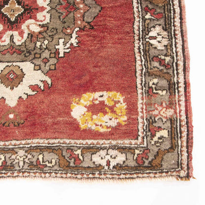 Oriental Rug Anatolian Handwoven Wool On Wool 77 x 78 Cm - 2' 7'' x 2' 7'' Red C014 ER01