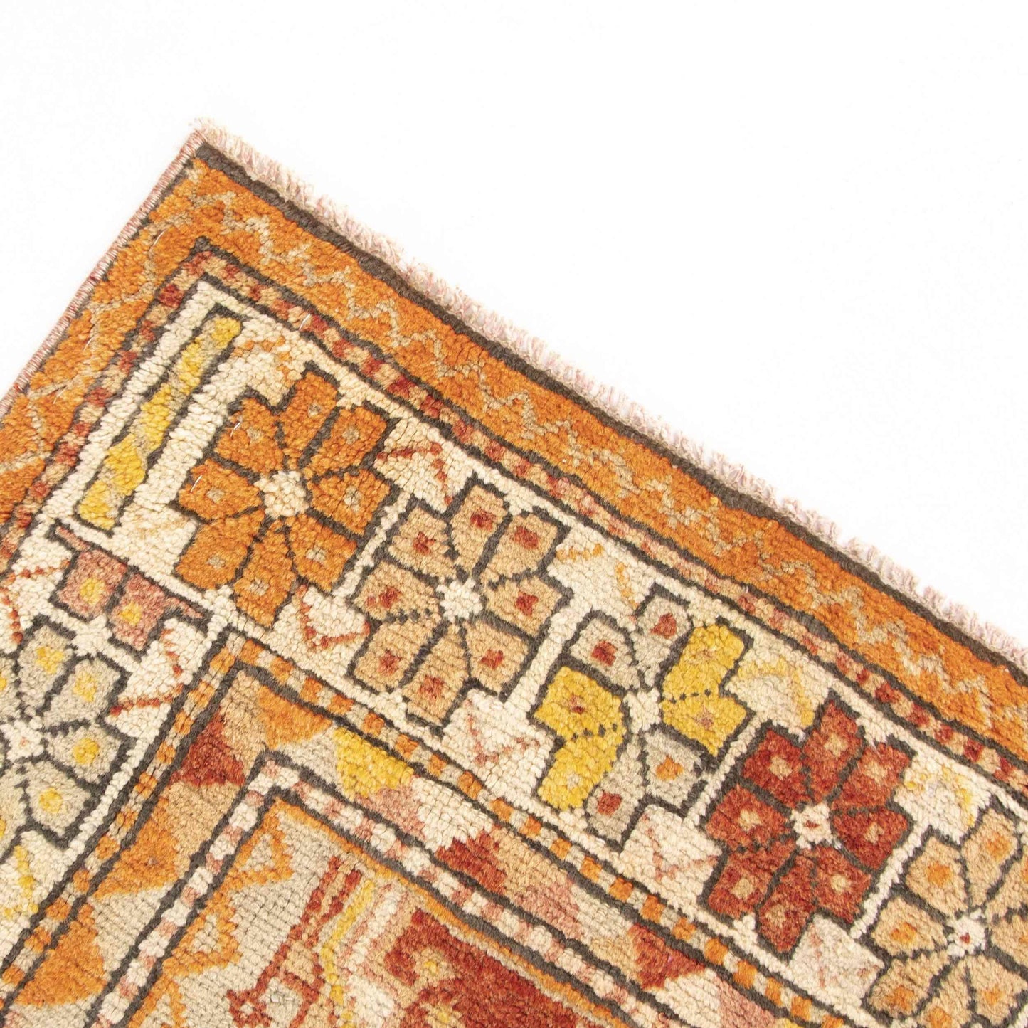 Oriental Rug Anatolian Handwoven Wool On Wool 78 x 158 Cm - 2' 7'' x 5' 3'' Orange C011 ER01