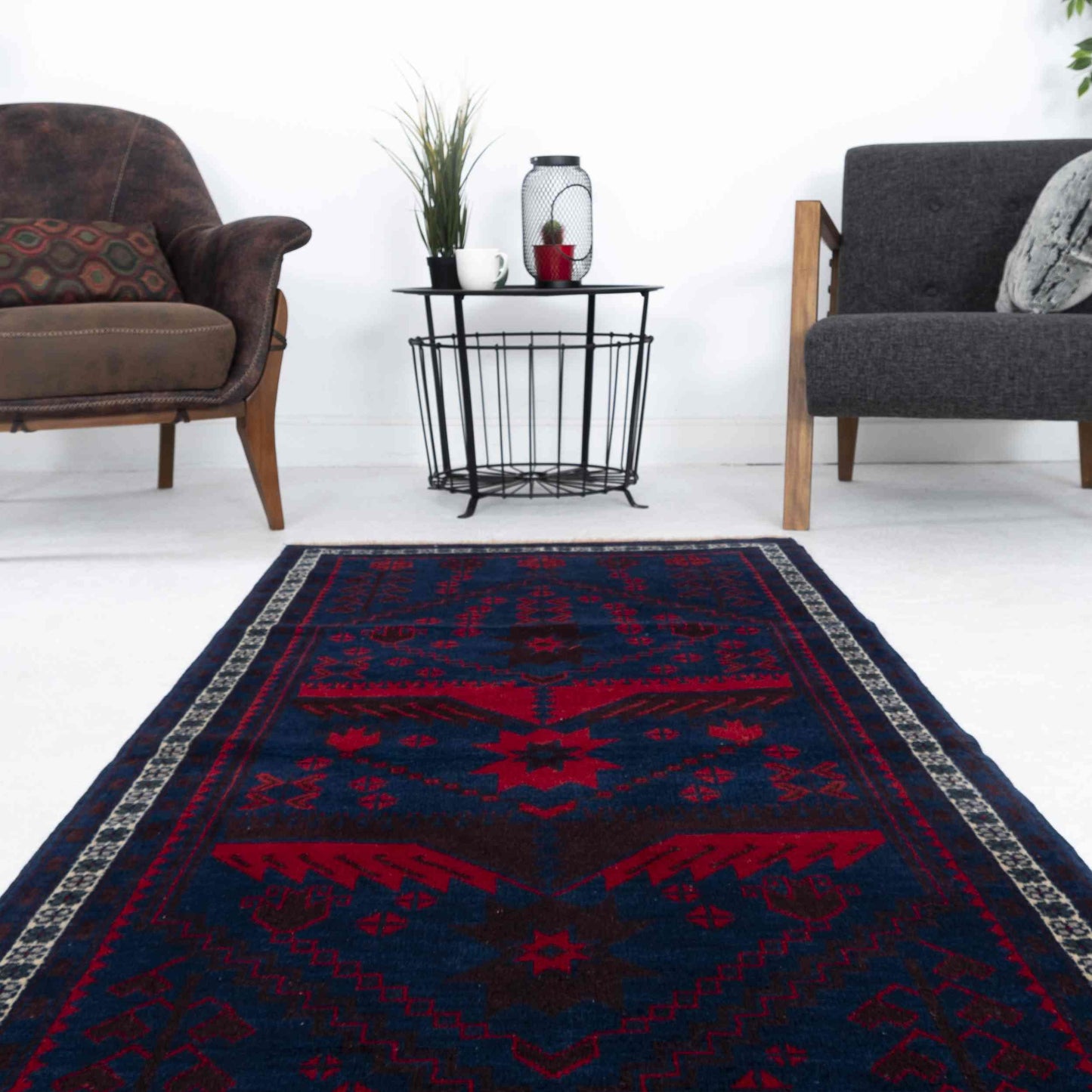 Oriental Rug Anatolian Handwoven Wool On Wool 93 x 210 Cm - 3' 1'' x 6' 11'' Black C002 ER01