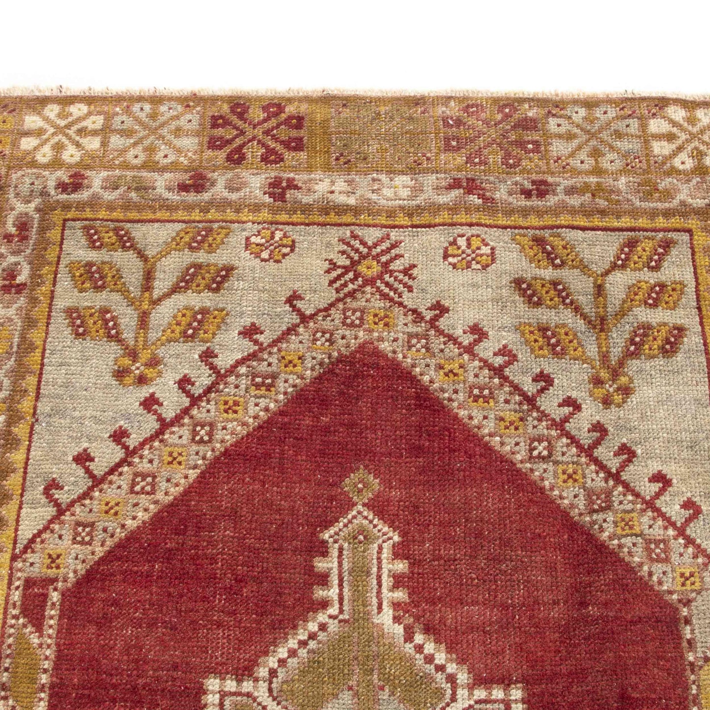 Oriental Rug Anatolian Handwoven Wool On Wool 97 x 170 Cm - 3' 3'' x 5' 7'' Red C014 ER01