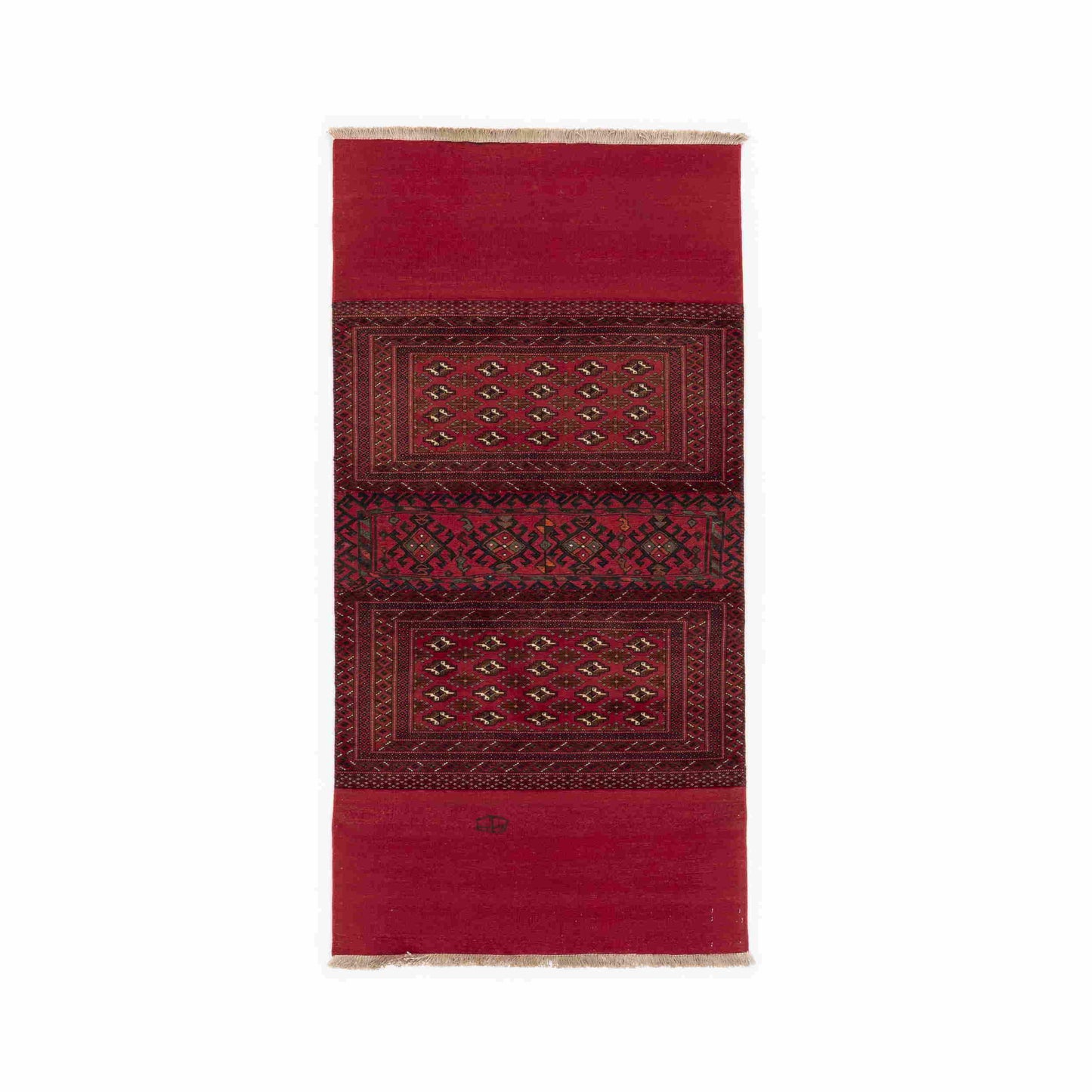 Oriental Rug Bahtiyari Hand Knotted Wool On Wool 105 X 210 Cm - 3' 6'' X 6' 11'' Red C014 ER01