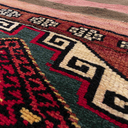 Oriental Rug Bahtiyari Hand Knotted Wool On Wool 125 X 190 Cm - 4' 2'' X 6' 3'' Red C014 ER01