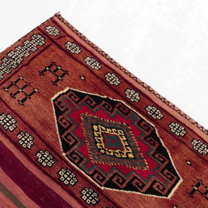 Oriental Rug Bahtiyari Hand Knotted Wool On Wool 125 X 190 Cm - 4' 2'' X 6' 3'' Red C014 ER01