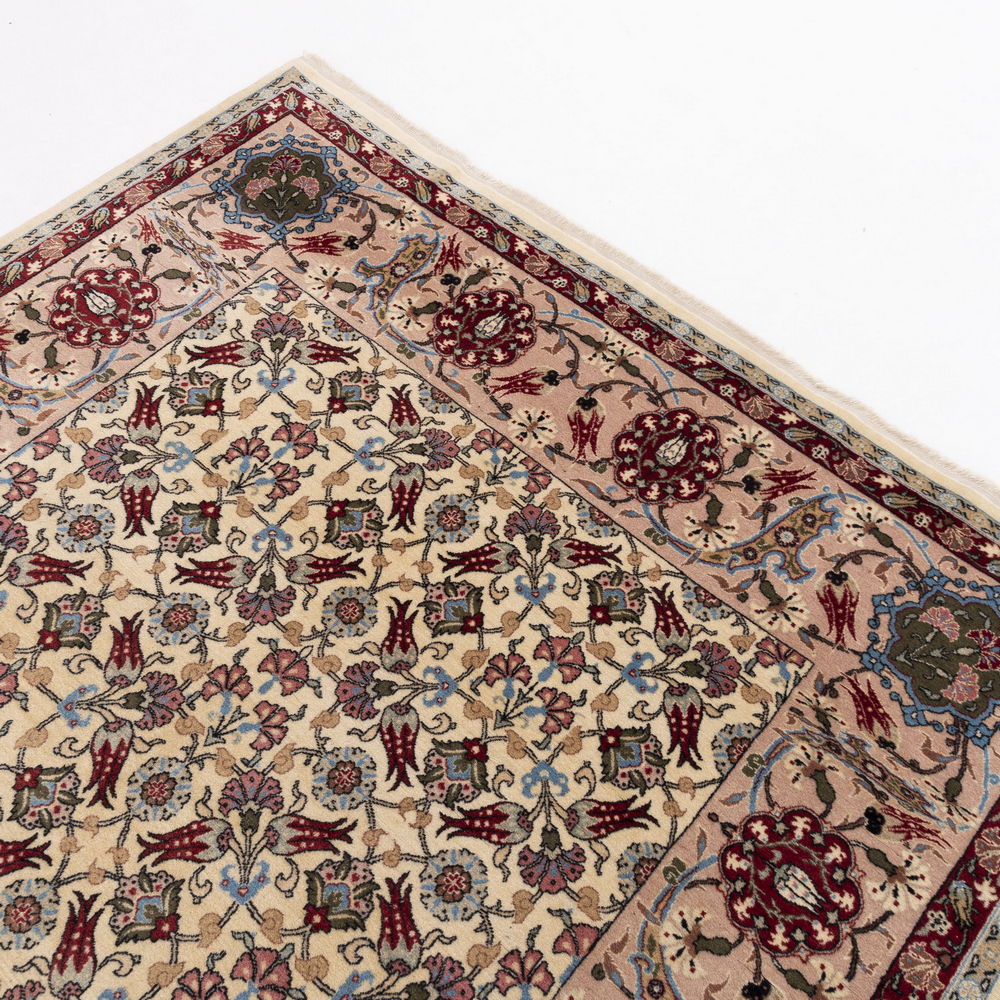 Oriental Rug Hereke Hand Knotted Wool On Cotton 161 X 329 Cm - 5' 4'' X 10' 10'' Sand C007 ER12