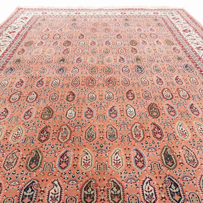 Oriental Rug Hereke Hand Knotted Wool On Cotton 166 X 246 Cm - 5' 6'' X 8' 1'' Pink C004 ER12