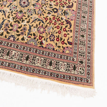 Oriental Rug Hereke Hand Knotted Wool On Cotton 170 X 240 Cm - 5' 7'' X 7' 11'' Sand C007 ER12