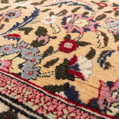 Oriental Rug Hereke Hand Knotted Wool On Cotton 170 X 240 Cm - 5' 7'' X 7' 11'' Sand C007 ER12