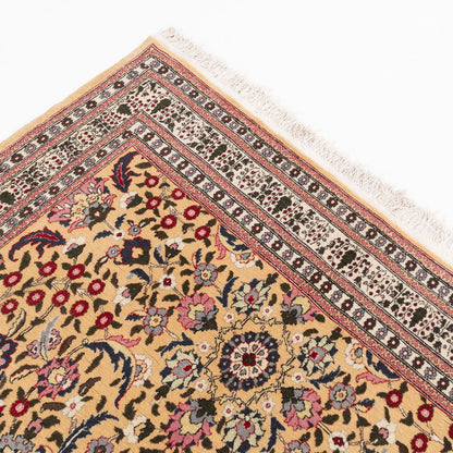 Oriental Rug Hereke Hand Knotted Wool On Cotton 170 X 240 Cm - 5' 7'' X 7' 11'' Sand C007 ER12