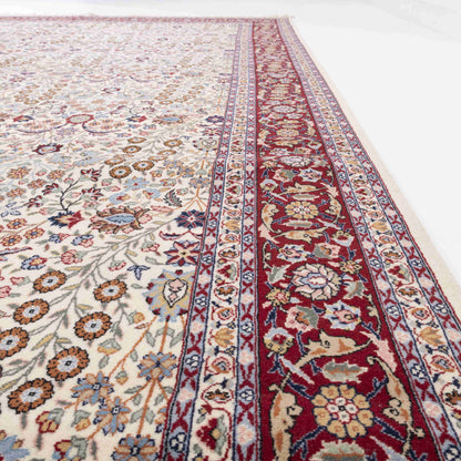 Oriental Rug Hereke Hand Knotted Wool On Cotton 253 X 356 Cm - 8' 4'' X 11' 9'' Sand C007 ER34