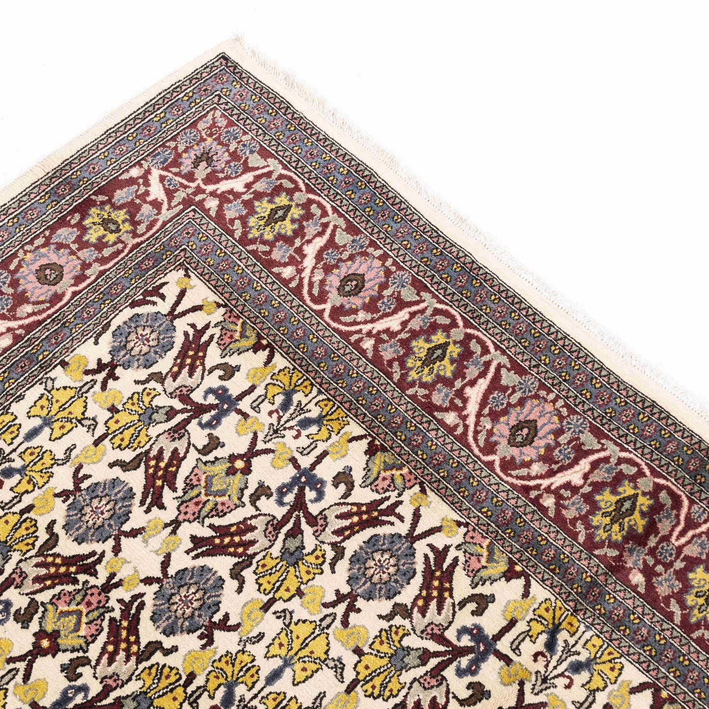 Oriental Rug Hereke Hand Knotted Wool On Cotton - X 290 Cm - 6' 6'' X 9' 7'' Yellow C006 ER23