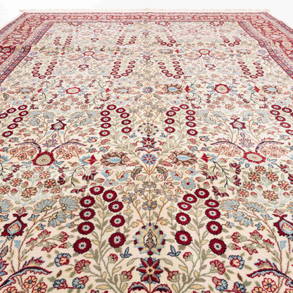 Oriental Rug Hereke Hand Knotted Wool On Cotton - X 301 Cm - 6' 9'' X 9' 11'' Red C014 ER23