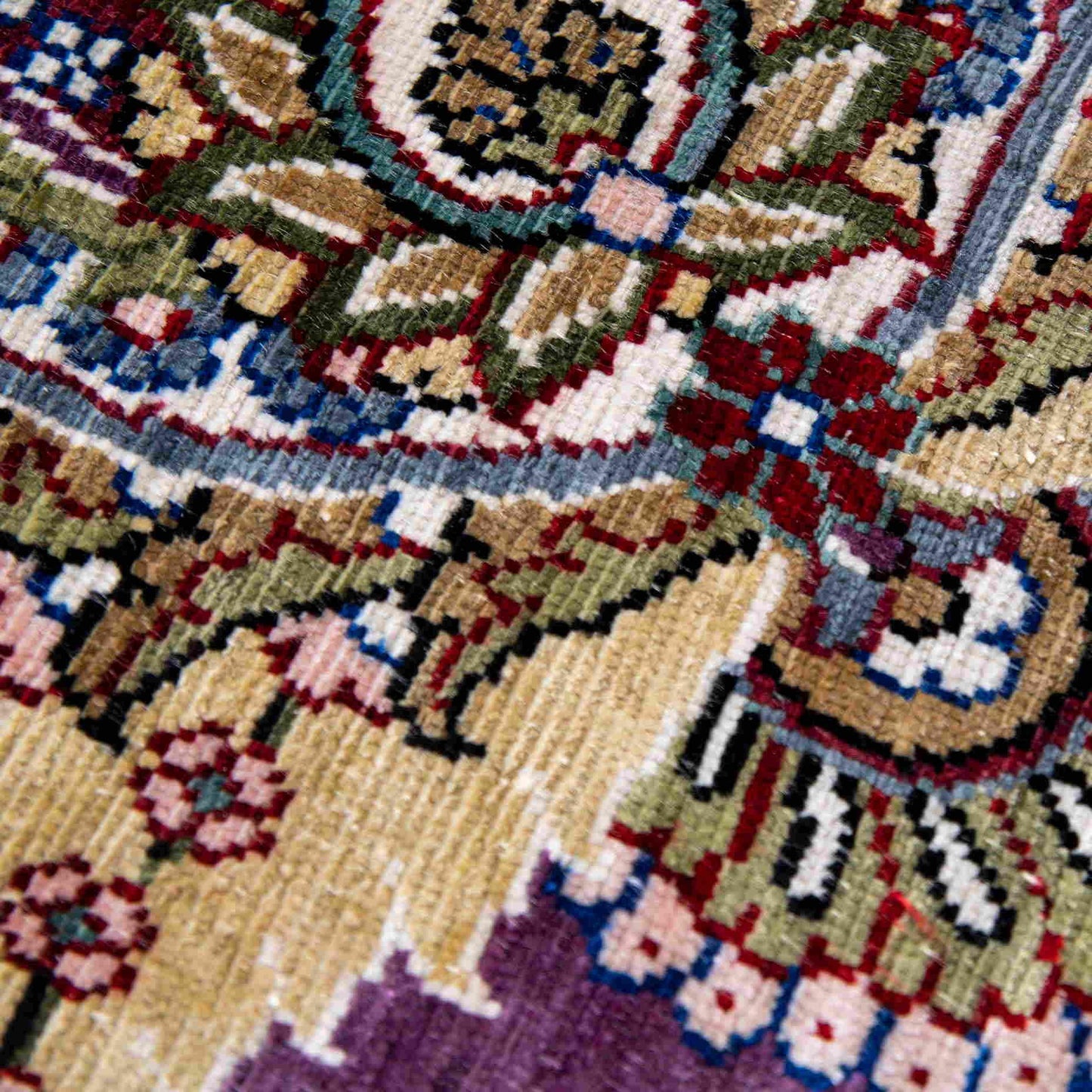 Alfombra Hereke Tejida A Mano Pura Seda Oriental Única 56 X 83 Cm - 1' 11'' X 2' 9'' m2: 0,4648