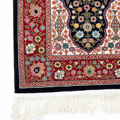 Oriental Rug Hereke Handmade Pure Silk - 58 X 81 Cm - 1' 11'' X 2' 8'' Red C014 ER01