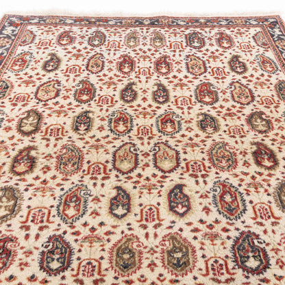 Oriental Rug Hereke Handmade Wool On Cotton 102 X 117 Cm - 3' 5'' X 3' 11'' Sand C007 ER01