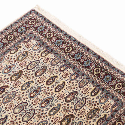 Oriental Rug Hereke Handmade Wool On Cotton 124 X 160 Cm - 4' 1'' X 5' 3'' Light Blue C013 ER01